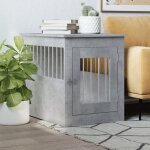 Vidaxl meuble de cage pour chiens gris b�ton 55x75x65 cm 838319
