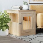 Vidaxl meuble de cage pour chiens niche pour chiens avec porte verrouillable maison pour chien table ...