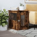 Vidaxl meuble de cage pour chiens niche pour chiens avec porte verrouillable maison pour chien table ...