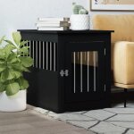 Vidaxl meuble de cage pour chiens niche pour chiens avec porte verrouillable maison pour chien table ...