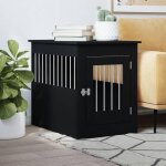 Vidaxl meuble de cage pour chiens niche pour chiens avec porte verrouillable maison pour chien table ...