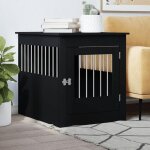 Vidaxl meuble de cage pour chiens niche pour chiens avec porte verrouillable maison pour chien table ...