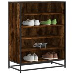 Vidaxl meuble  chaussures chne fum bois dingnierie et mtal 3300872
