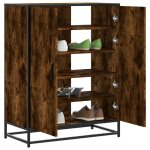 Vidaxl meuble  chaussures chne fum bois dingnierie et mtal 3300867