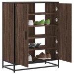 Vidaxl meuble  chaussures chne marron bois d'ingnierie et mtal 3300869