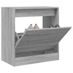Vidaxl meuble  chaussures sonoma gris 60x34x63, 5 cm bois d'ingnierie 839943