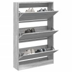 Vidaxl meuble à chaussures sonoma gris 80x21x1255cm bois dingénierie 839929 Vidaxl meuble à chaussures sonoma gris 80x21x1255cm bois dingénierie 839929