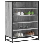 Vidaxl meuble  chaussures sonoma gris bois dingnierie et mtal 3300873
