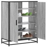 Vidaxl meuble  chaussures sonoma gris bois dingnierie et mtal 3300868