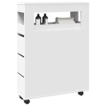 Vidaxl meuble étroit de salle de bain à roulettes blanc rangement de salle de bain étroit rangement étroit ... Vidaxl meuble étroit de salle de bain à roulettes blanc rangement de salle de bain étroit rangement étroit ...