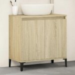Vidaxl meuble dvier chne sonoma 58x33x60 cm bois dingnierie meuble de salle de bain meuble sous lavabo ...