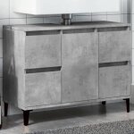 Vidaxl meuble d�vier gris b�ton 80x33x60 cm bois ding�nierie 857128