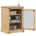 Vidaxl meuble hifi corona 60x50x82 cm bois de pin massif meuble de rangement meuble multimdia meuble ...