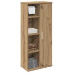Vidaxl meuble de salle de bain avec porte - rouleau chne artisanal 858532
