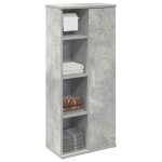 Vidaxl meuble de salle de bain avec porte - rouleau gris b�ton 858527
