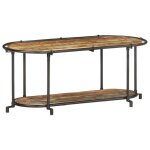 Vidaxl meuble tv 100x42x40 cm bois massif de rcupration banc tv meuble hifi console tv buffet tv meuble ...
