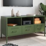 Vidaxl meuble tv armoire de tlvision avec pieds support tl avec rangement salon salle de sjour vert ...