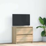 Vidaxl meuble tv ch�ne sonoma 60x35x54 cm bois ding�nierie support tv meuble hifi centre de divertissement ...