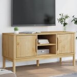 Vidaxl meuble tv floro cire marron 114x43x55 cm bois massif de pin banc tv meuble hifi centre de divertissemen ... Vidaxl meuble tv floro cire marron 114x43x55 cm bois massif de pin banc tv meuble hifi centre de divertissemen ...