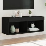Vidaxl meuble tv avec lumi�res led armoire de t�l�vision murale avec rangement meuble t�l� suspendu salon ...