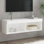 Vidaxl meuble tv avec lumi�res led armoire de t�l�vision murale avec rangement meuble t�l� suspendu salon ...