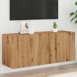 Vidaxl meuble tv mural ch�ne artisanal 100x30x41 cm support tv armoire m�dia console tv meuble hifi centre ...