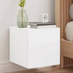 Vidaxl meuble tv mural avec lumires led armoire de tlvision suspendue avec rangement meuble tl flottant ...