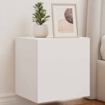 Vidaxl meuble tv mural avec lumires led armoire de tlvision suspendue avec rangement meuble tl flottant ...