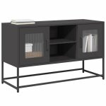 Vidaxl meuble tv noir 1005x39x605 cm acier support tv buffet tv meuble multim�dia banc tv meuble hifi ...