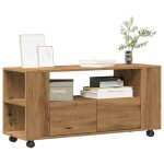 Vidaxl meuble tv avec roulettes chêne artisanal bois dingénierie support tv meuble télé meuble multimédia ... Vidaxl meuble tv avec roulettes chêne artisanal bois dingénierie support tv meuble télé meuble multimédia ...