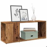 Vidaxl meuble tv vieux bois 80x24x32cm bois dingnierie banc tv meuble hifi centre de divertissement ...