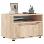 Vidaxl meuble tv visnes ch�ne sonoma 60x40x38 cm bois ding�nierie support tv buffet tv meuble multim�dia ...
