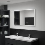Vidaxl miroir  led et capteur tactile et affichage d'heure 100x60 cm 144739