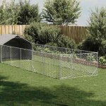 Vidaxl niche dextérieur pour chien enclos 8x2x15 m acier galvanisé cage de chien dextérieur grande cage ... Vidaxl niche dextérieur pour chien enclos 8x2x15 m acier galvanisé cage de chien dextérieur grande cage ...