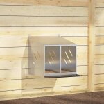 Vidaxl nichoir de poules avec 2 compartiments m�tal argent� galvanis� nichoir � poules pondeuses bo�te ...