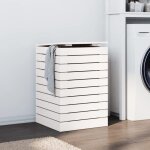 Vidaxl panier  linge blanc 44x44x66 cm bois massif de pin 832318