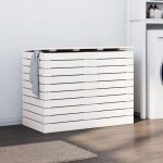 Vidaxl panier  linge blanc 885x44x66 cm bois massif de pin 832320