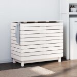 Vidaxl panier  linge blanc 885x44x76 cm bois massif de pin 832324