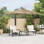 Vidaxl parasol de jardin avec m�t en acier marron 290x290x238 cm 4005082