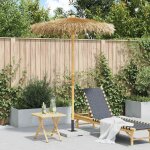 Vidaxl parasol tiki avec auvent en feuille de bananier 150 cm bambou parasol de jardin parasol dext�rieur ...