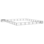 Vidaxl parc pour chien 32panneaux noir 100x50cm acier enduit de poudre 3115982
