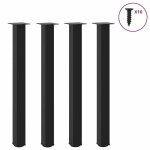 Vidaxl pieds de table de bar 4 pi�ces noir 90 - 92 cm acier 4012472