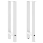 Vidaxl pieds de table basse blanc 2 pcs 28x(72 - 73) cm acier pied de table pied de table en m�tal pied ...