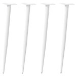 Vidaxl pieds de table console coniques 4 pi�ces blanc 72 - 73 cm acier 4012517
