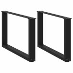 Vidaxl pieds de table basse en u 2 pièces noir 70 x (42 - 43) cm acier 4013164 Vidaxl pieds de table basse en u 2 pièces noir 70 x (42 - 43) cm acier 4013164