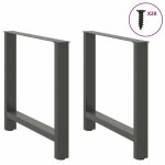Vidaxl pieds de table à manger anthracite 2 pièces 70 x (72 - 73) cm acier 4013310 Vidaxl pieds de table à manger anthracite 2 pièces 70 x (72 - 73) cm acier 4013310