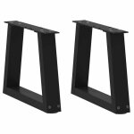 Vidaxl pieds de table basse en v 2 pi�ces noir 30 x (30 - 313) cm acier 4012520