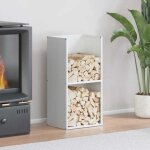 Vidaxl portant de bois chauffage blanc 40x30x80 cm support � b�ches de chemin�e support � b�ches support ...