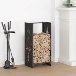 Vidaxl portant de bois chauffage noir 40x30x80 cm support � b�ches de chemin�e support � b�ches support ...