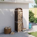 Vidaxl porte - b�ches support � bois de chauffage avec rangement �tag�re � bois de chauffage ext�rieur ...